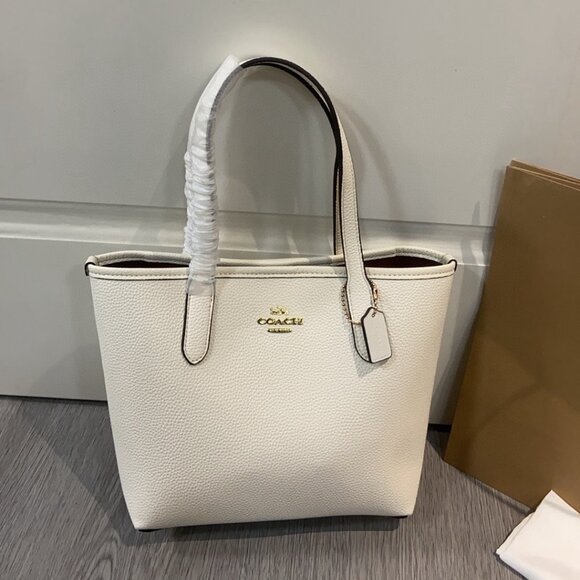 Coach Handbags - Classic White Coach Tote Timeless Elegance